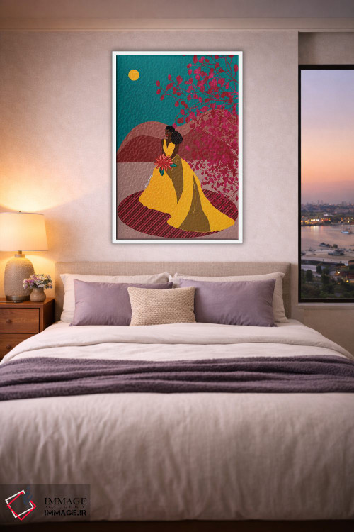 تابلو دکوراتیو زیبا نشسته اثر لرین تیوری - D1W