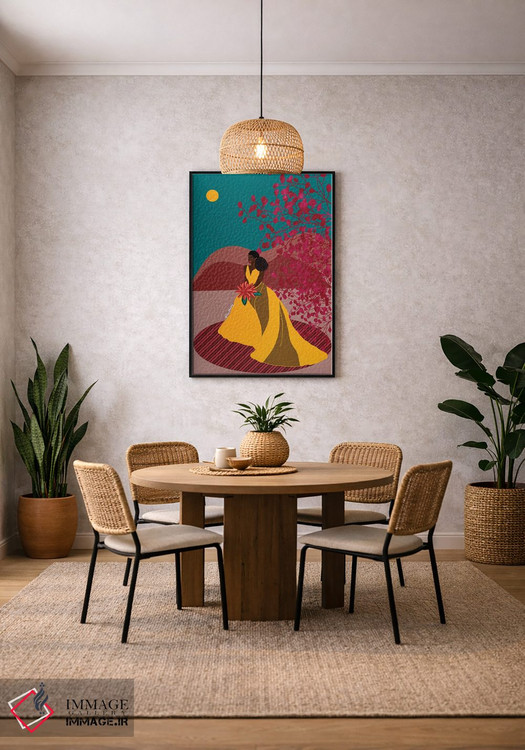 تابلو دکوراتیو زیبا نشسته اثر لرین تیوری - D3B