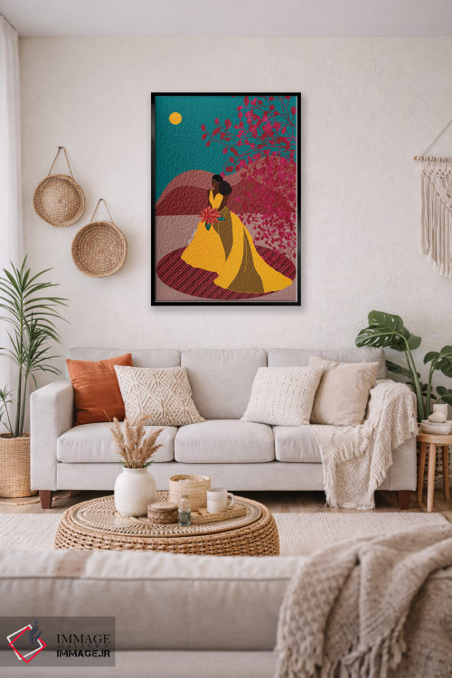 تابلو دکوراتیو زیبا نشسته اثر لرین تیوری - D2B