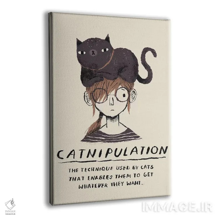 تابلو دکوراتیو بازیگوشی گربه وار اثر لوئیس روسکوش - نمای پرسپکتیو محصول