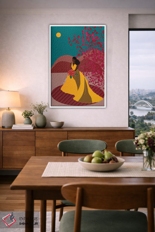 تابلو دکوراتیو زیبا نشسته اثر لرین تیوری - D5W