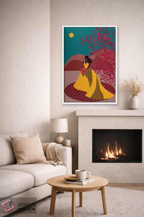 تابلو دکوراتیو زیبا نشسته اثر لرین تیوری - D6W