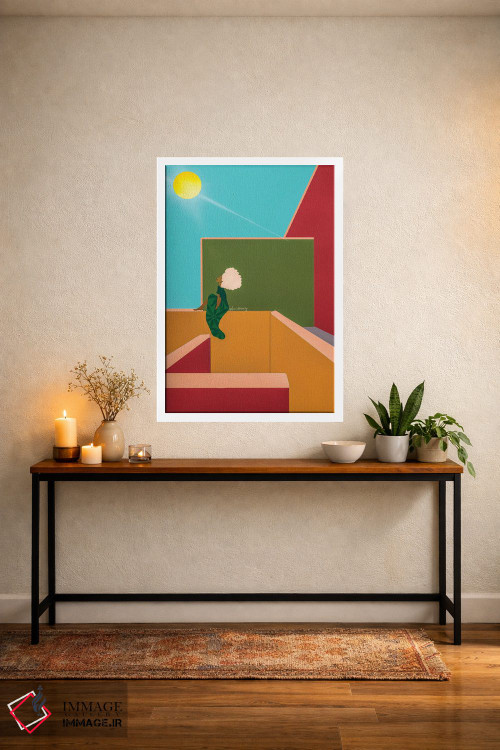 تابلو مینیمال آفتاب گرفتن اثر لرین تیوری - D3W