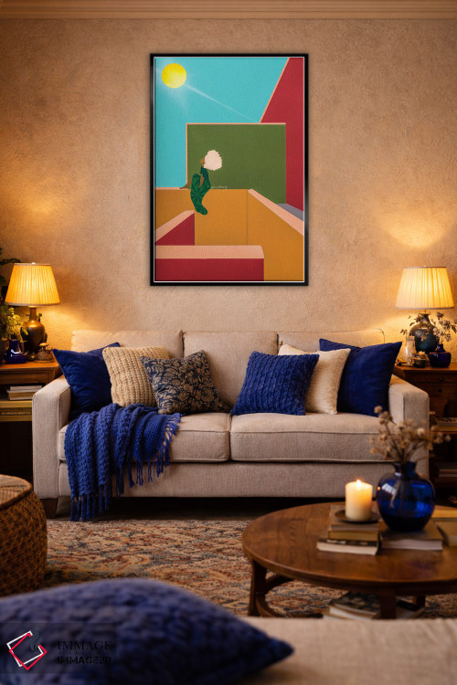 تابلو مینیمال آفتاب گرفتن اثر لرین تیوری - D5B