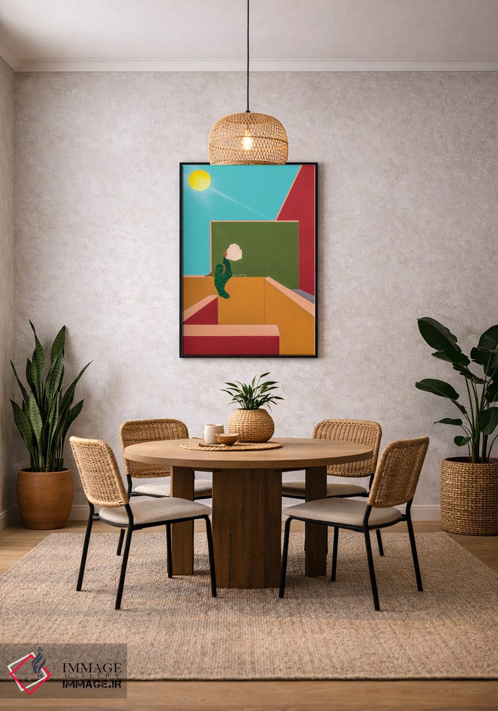 تابلو مینیمال آفتاب گرفتن اثر لرین تیوری - D4B