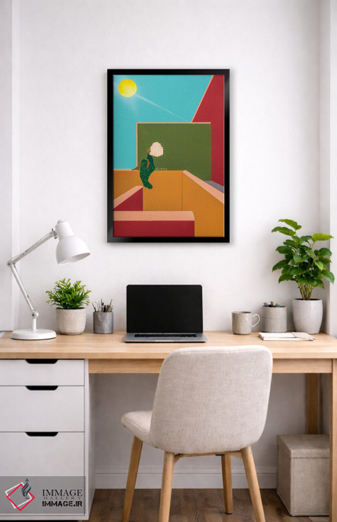 تابلو مینیمال آفتاب گرفتن اثر لرین تیوری - D6B