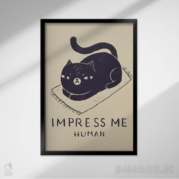 تابلو دکوراتیو من را تحت تاثیر قرار بده اثر لوئیس روسکوش - نمای قابدار مشکی