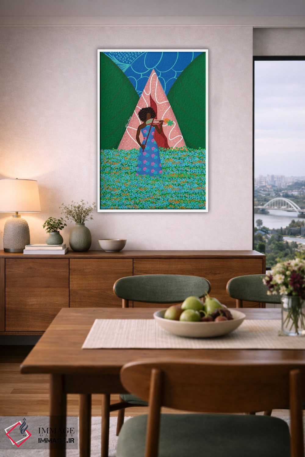 تابلو دکوراتیو ویولونیست اثر لرین تیوری - D6W