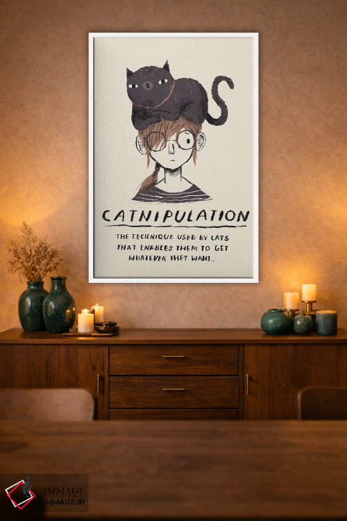 تابلو دکوراتیو بازیگوشی گربه وار اثر لوئیس روسکوش - D1W