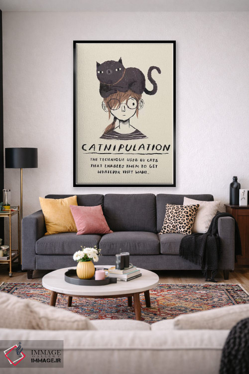 تابلو دکوراتیو بازیگوشی گربه وار اثر لوئیس روسکوش - D2B