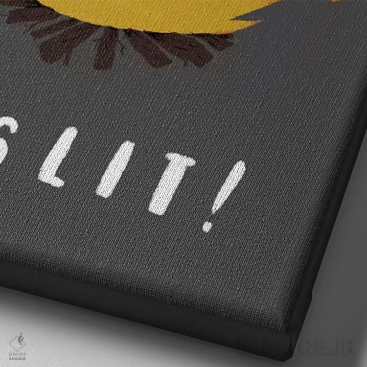 تابلو دکوراتیو همه چیز عالیه اثر لوئیس روسکوش - نمای نزدیک بافت بوم