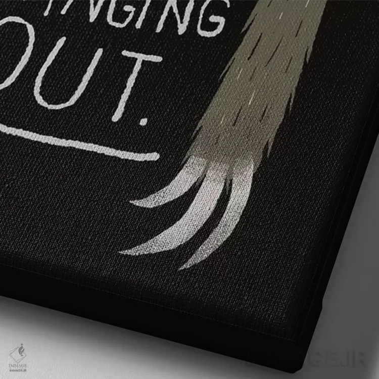 تابلو دکوراتیو فقط مشغول وقت گذرانی ام اثر لوئیس روسکوش - نمای نزدیک بافت بوم