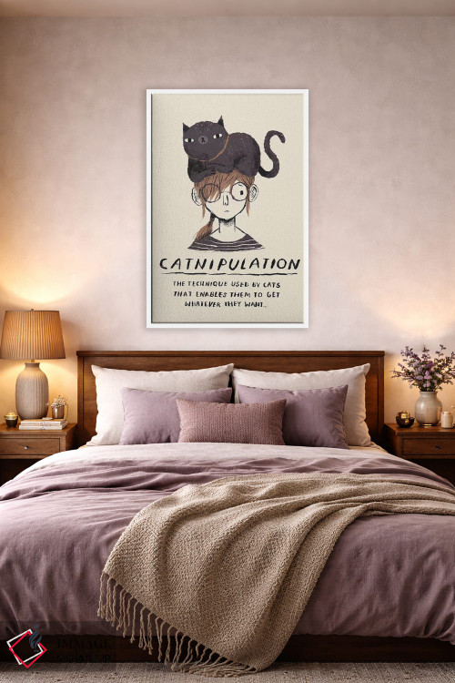 تابلو دکوراتیو بازیگوشی گربه وار اثر لوئیس روسکوش - D3W