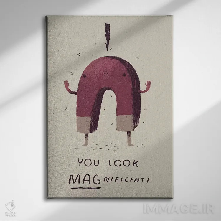 تابلو دکوراتیو مغناطیس وار شگفت انگیز اثر لوئیس روسکوش - نمای روبهرو روی دیوار