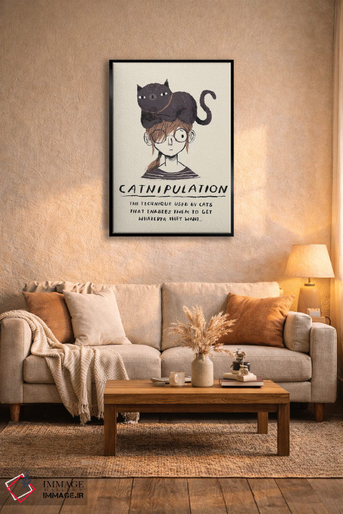 تابلو دکوراتیو بازیگوشی گربه وار اثر لوئیس روسکوش - D5B