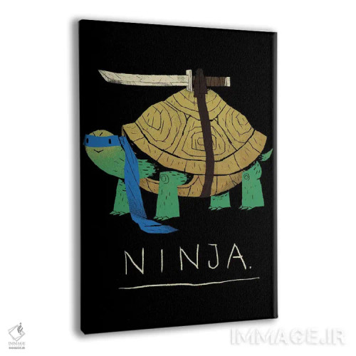 تابلو دکوراتیو نینجای آبی اثر لوئیس روسکوش - نمای پرسپکتیو محصول