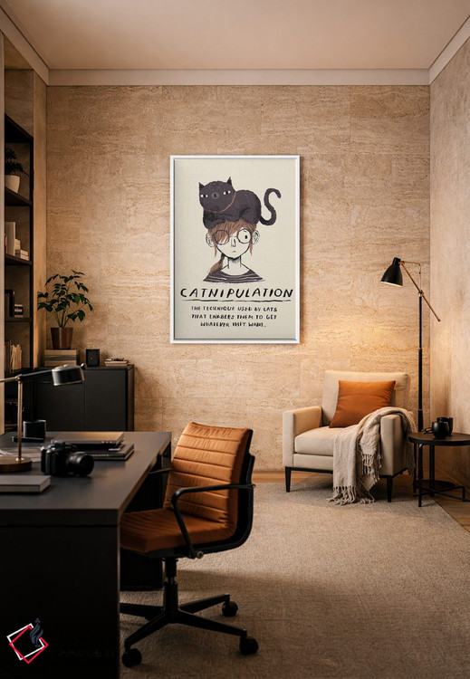 تابلو دکوراتیو بازیگوشی گربه وار اثر لوئیس روسکوش - D6W