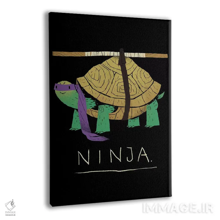 تابلو دکوراتیو نینجای بنفش اثر لوئیس روسکوش - نمای پرسپکتیو محصول