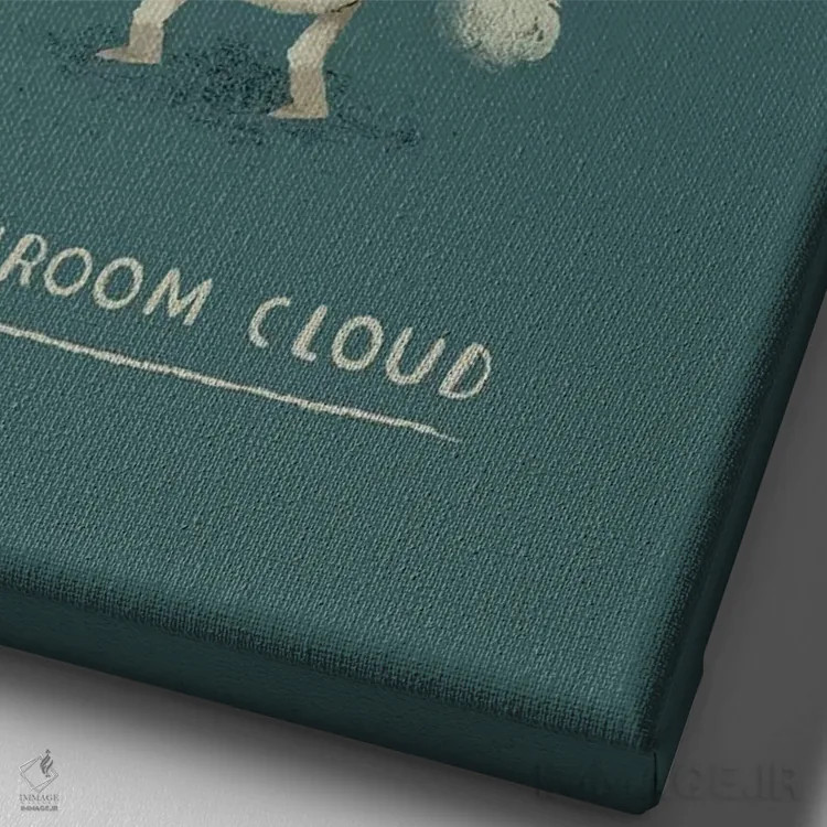 تابلو دکوراتیو ابر قارچی اثر لوئیس روسکوش - نمای نزدیک بافت بوم