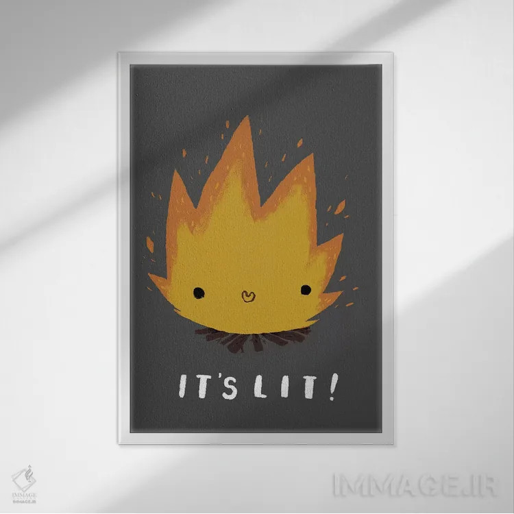 تابلو دکوراتیو همه چیز عالیه اثر لوئیس روسکوش - نمای قابدار سفید