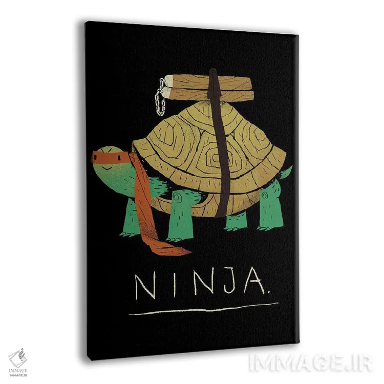 تابلو دکوراتیو نینجای نارنجی اثر لوئیس روسکوش - نمای پرسپکتیو محصول