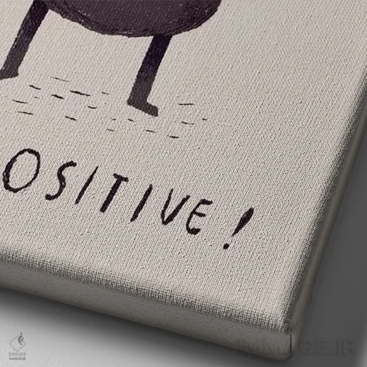 تابلو دکوراتیو مثبت باش اثر لوئیس روسکوش - نمای نزدیک بافت بوم