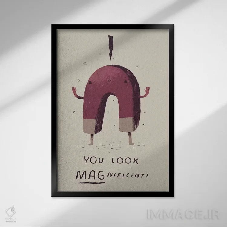 تابلو دکوراتیو مغناطیس وار شگفت انگیز اثر لوئیس روسکوش - نمای قابدار مشکی