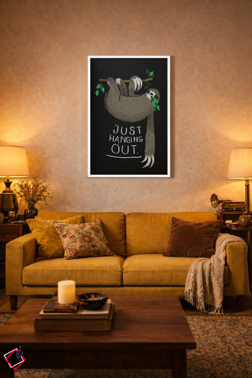 تابلو دکوراتیو فقط مشغول وقت گذرانی ام اثر لوئیس روسکوش - D3W