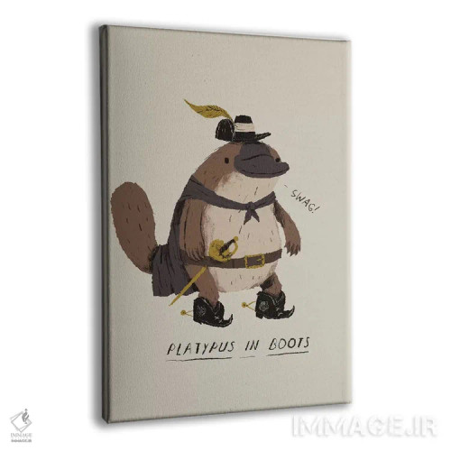 تابلو دکوراتیو پلاتیپوس اثر لوئیس روسکوش - نمای پرسپکتیو محصول