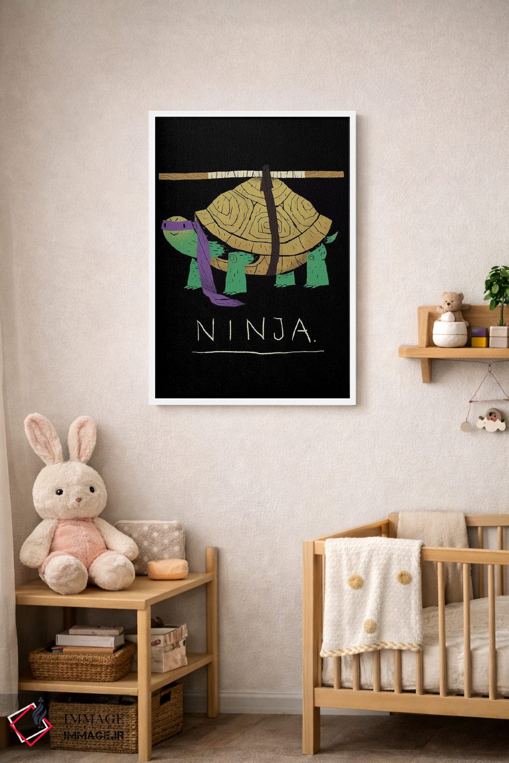 تابلو دکوراتیو نینجای بنفش اثر لوئیس روسکوش - D3W