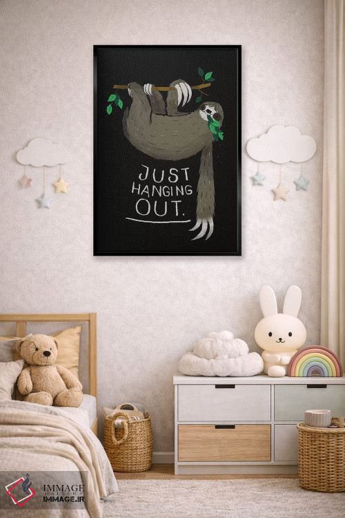 تابلو دکوراتیو فقط مشغول وقت گذرانی ام اثر لوئیس روسکوش - D6B