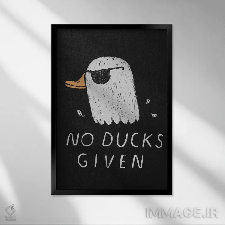 تابلو دکوراتیو بدون اردک اثر لوئیس روسکوش - نمای قابدار مشکی