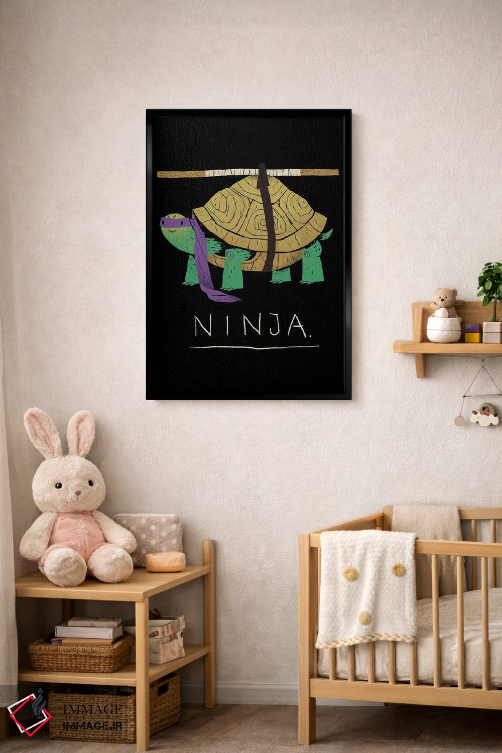 تابلو دکوراتیو نینجای بنفش اثر لوئیس روسکوش - D5B