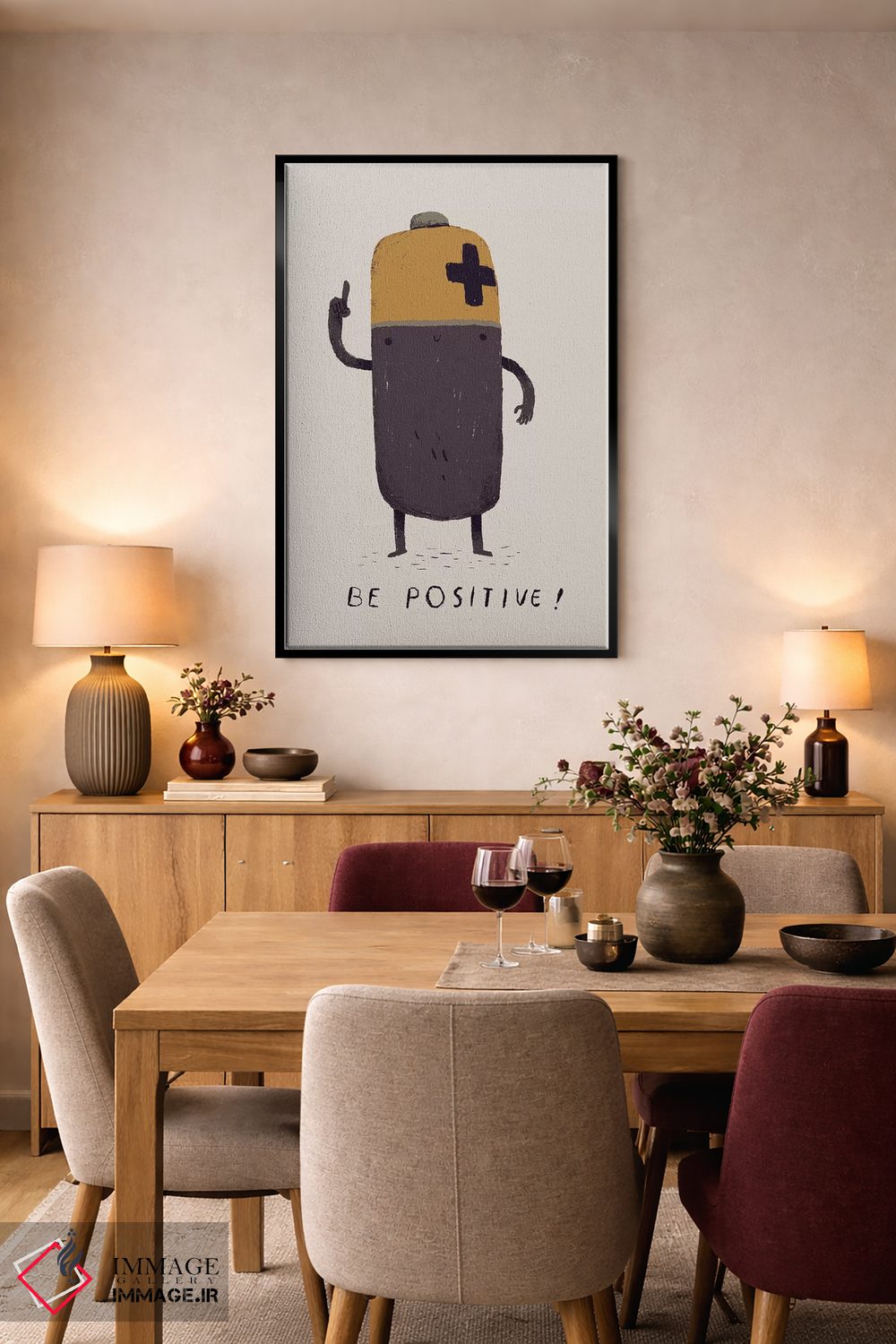 تابلو دکوراتیو مثبت باش اثر لوئیس روسکوش - D5B