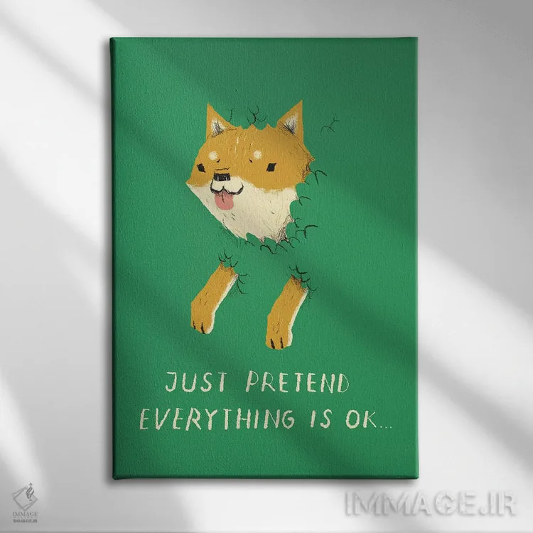 تابلو دکوراتیو سگ بوش اثر لوئیس روسکوش - نمای روبهرو روی دیوار