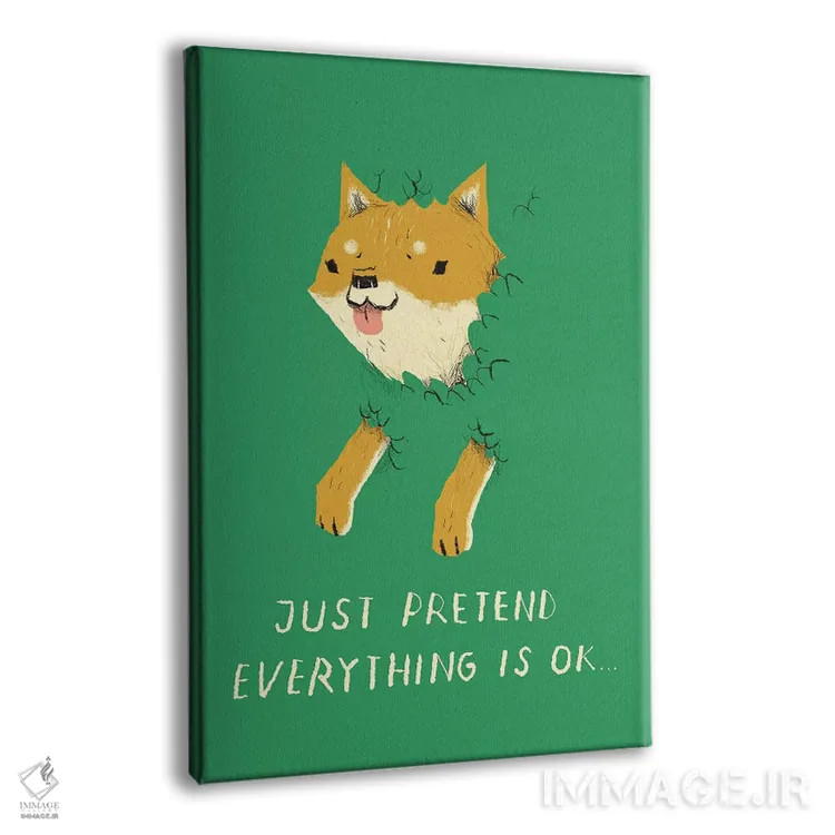 تابلو دکوراتیو سگ بوش اثر لوئیس روسکوش - نمای پرسپکتیو محصول