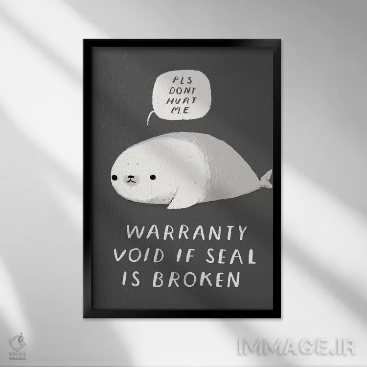 تابلو دکوراتیو مهر شکسته اثر لوئیس روسکوش - نمای قابدار مشکی