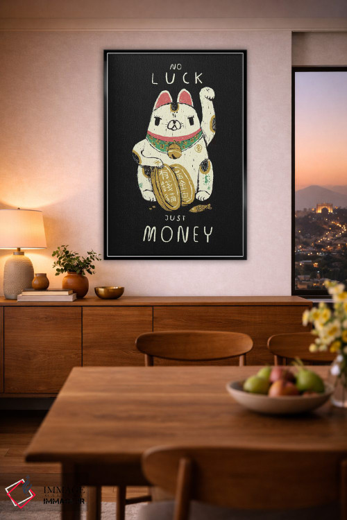 تابلو دکوراتیو گربه پول ساز اثر لوئیس روسکوش - D2B