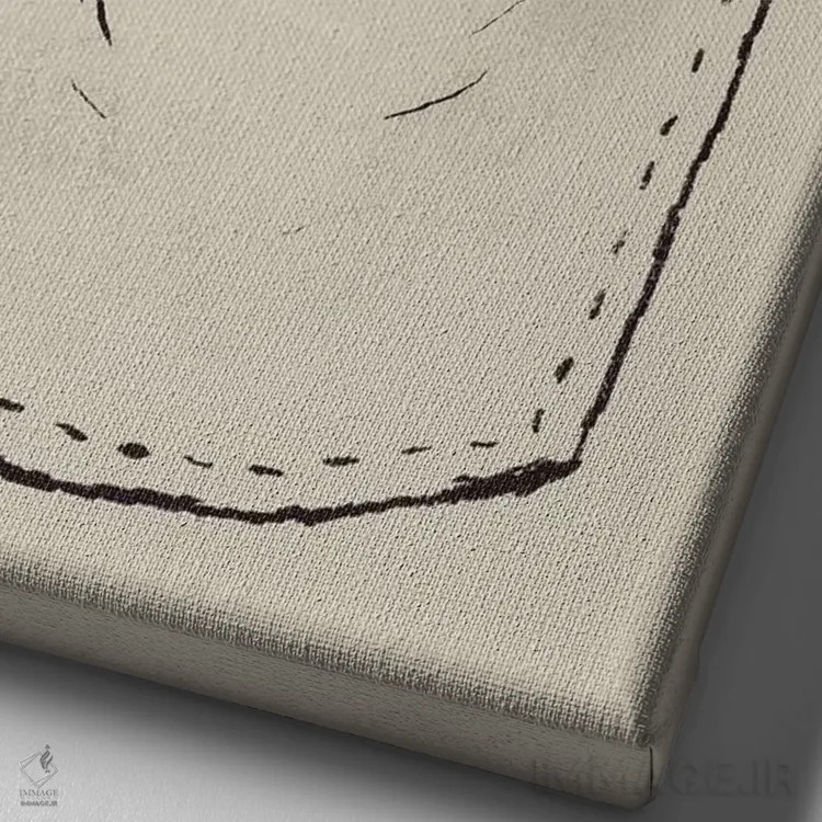 تابلو دکوراتیو هاسکی جیبی اثر لوئیس روسکوش - نمای نزدیک بافت بوم