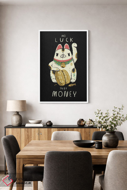 تابلو دکوراتیو گربه پول ساز اثر لوئیس روسکوش - D4W