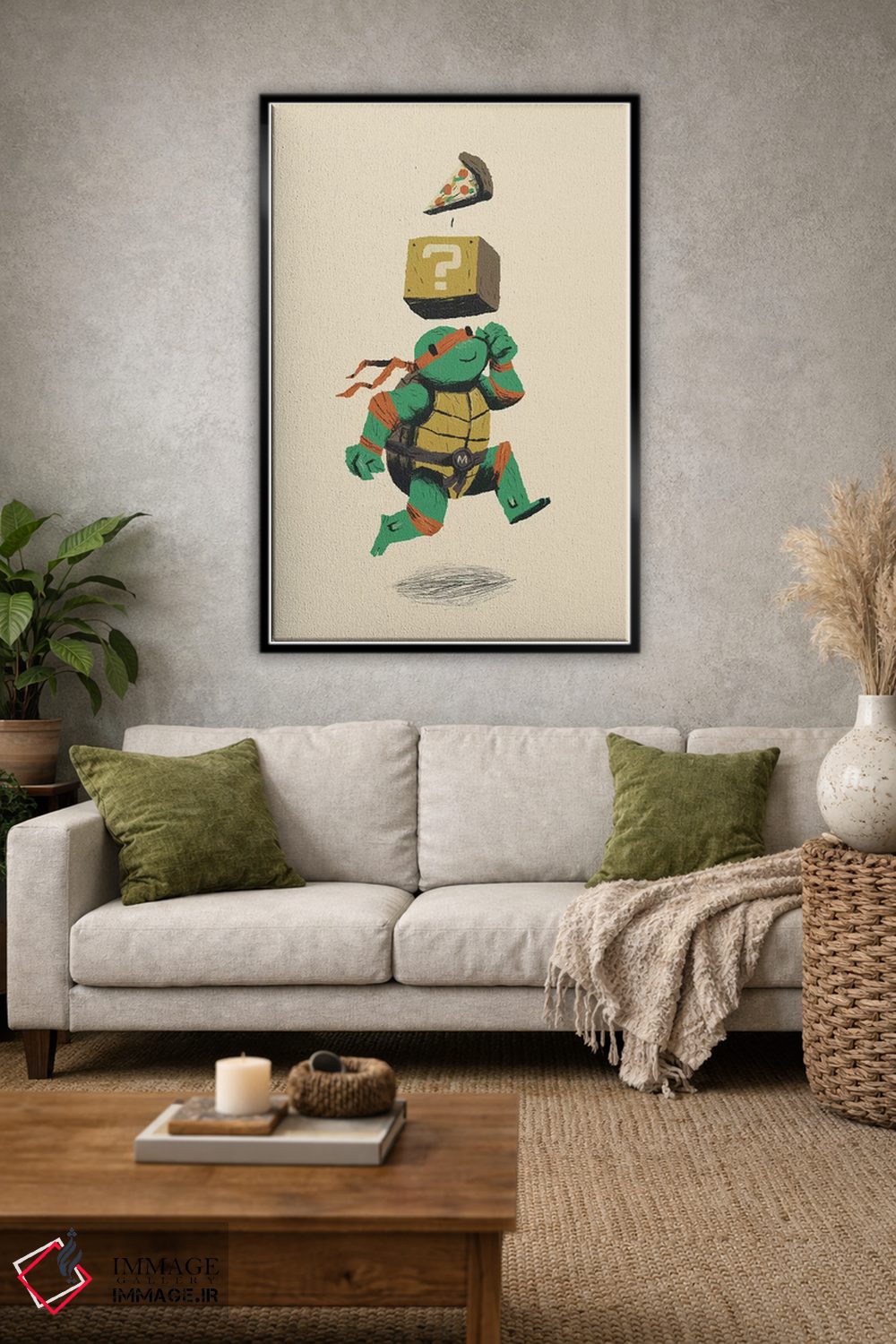 تابلو دکوراتیو قدرت گیری با پیتزا اثر لوئیس روسکوش - D2B