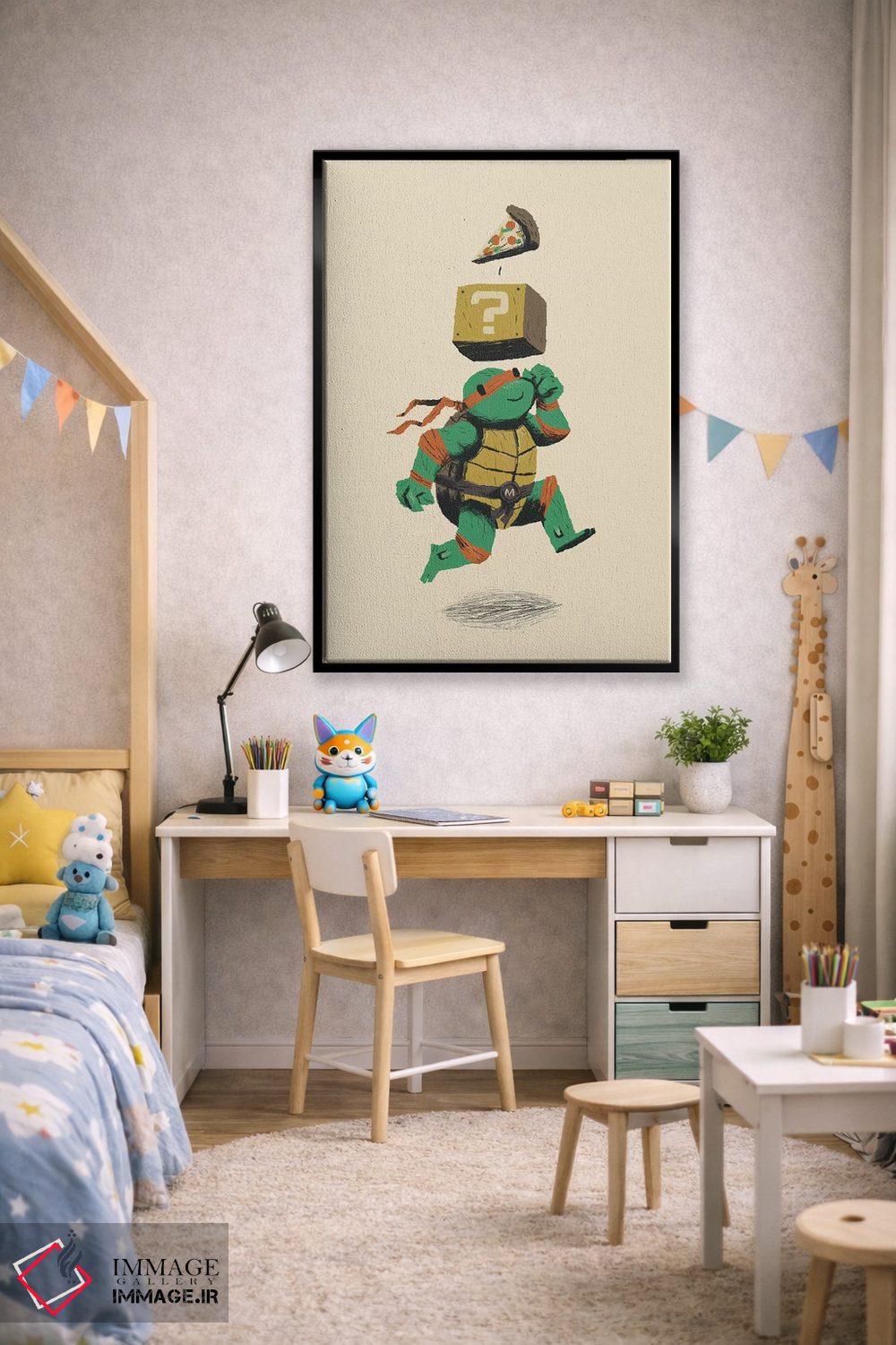 تابلو دکوراتیو قدرت گیری با پیتزا اثر لوئیس روسکوش - D3B