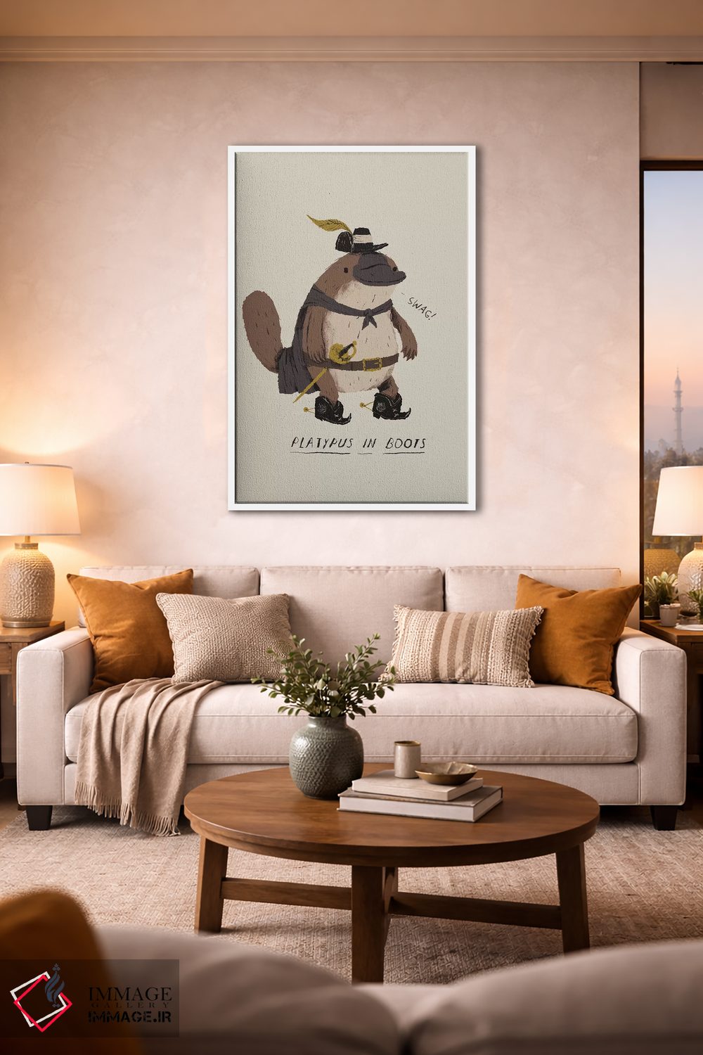 تابلو دکوراتیو پلاتیپوس اثر لوئیس روسکوش - D1W