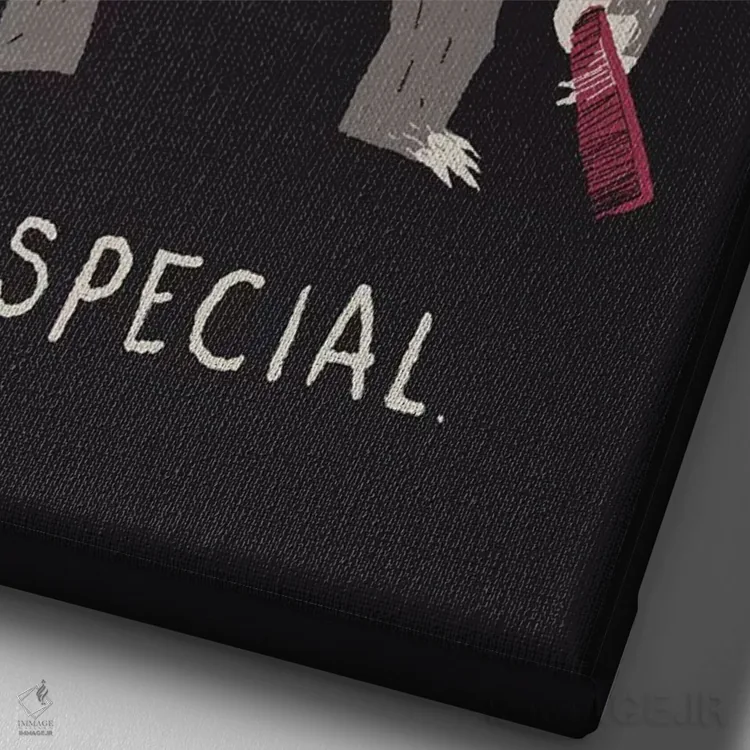 تابلو دکوراتیو تنبل اثر لوئیس روسکوش - نمای نزدیک بافت بوم