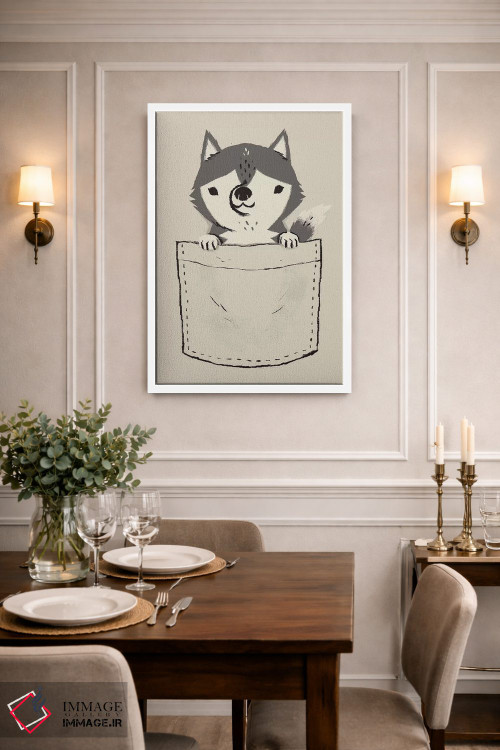 تابلو دکوراتیو هاسکی جیبی اثر لوئیس روسکوش - D1W