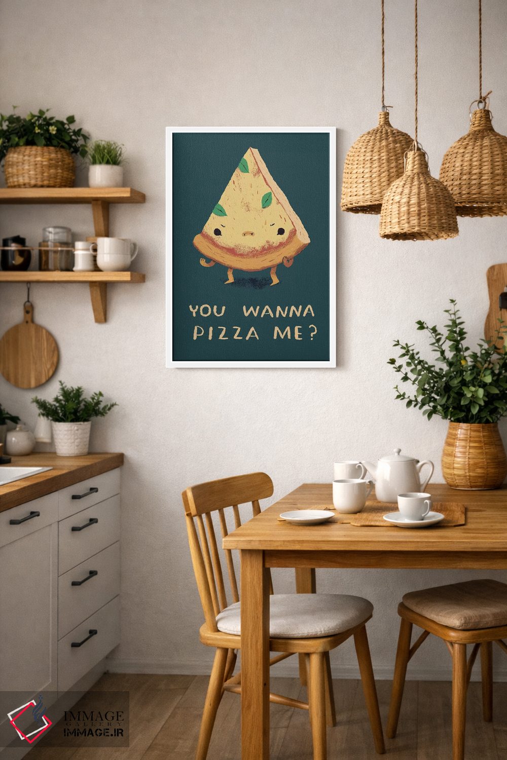 تابلو دکوراتیو پیتزا اثر لوئیس روسکوش - D3W