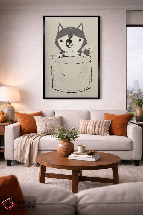 تابلو دکوراتیو هاسکی جیبی اثر لوئیس روسکوش - D2B