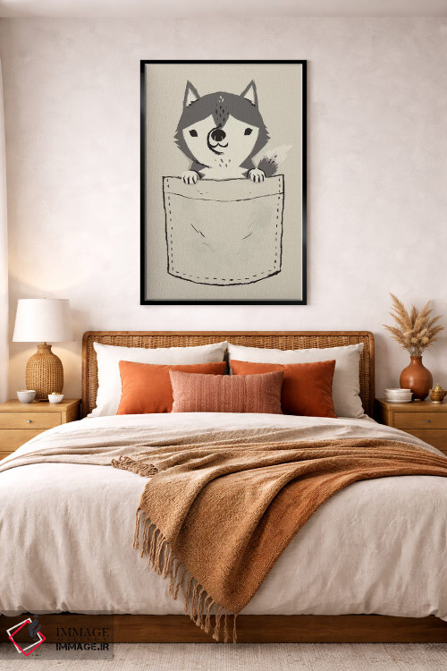 تابلو دکوراتیو هاسکی جیبی اثر لوئیس روسکوش - D4B