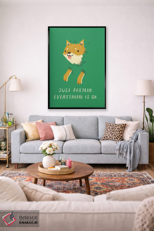 تابلو دکوراتیو سگ بوش اثر لوئیس روسکوش - D2B