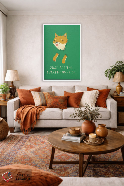 تابلو دکوراتیو سگ بوش اثر لوئیس روسکوش - D3W